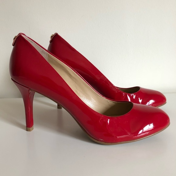 MICHAEL Michael Kors Shoes - Michael Kors Pressley Patent Leather Red Pumps